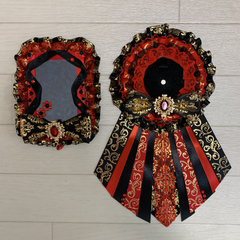 硬質ケース　ロゼット　ハンドメイド　2点セット