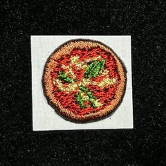 ★刺繍シール／ステッカー　ワッペン★　マルゲリータ　ピザ　極小