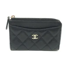 【栄】シャネル AP3179 マトラッセ クラシックジップカードケース ココマーク 黒 ブラック GD金具 財布 箱