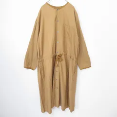 ズッカ zucca ロング ワンピース ノーカラー M リボン レディース [x962757ss]