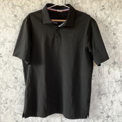 le coq sportif ルコックスポルティフ　ポロシャツ　【0】　半袖　黒　ブラック　ロゴ　薄手　スポーツ　ゴルフ　ストレッチ