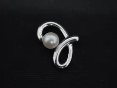 ■美品■ TASAKI タサキ 本真珠 アコヤ真珠 パール 約5mm ネックレスチャーム ペンダントトップ アクセサリー シルバー系 DI3510