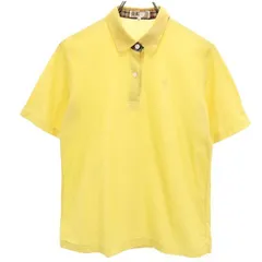 ダックス 鹿の子 半袖 ポロシャツ L イエロー DAKS ロゴ刺繍 メンズ 【中古】  【230701】 メール便可