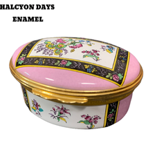 ★ ② HALCYON DAYS ENAMEL ハルシオン デイズ Victorian Flowers 小物入れ　ピルケース