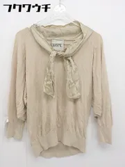 ◇ ROPE' ロペ コットン ニット 切替 シルク100% 長袖 セーター サイズM ベージュ レディース 【中古】 【1105170006957】