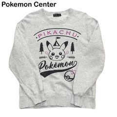 Pokemon Center ポケモンセンター Pikachu ピカチュウ キャンプ 薄手 メンズ レディース トレーナー スウェット Mサイズ