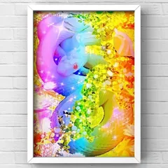 【値下げ】開運の絵画  風水  美術品 開運•風水•絵画風•ヒーリングアート】✨四神獣・朱雀✨ No.36