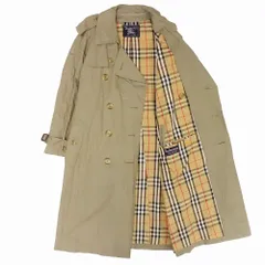 Vintage Burberrys バーバリーズ 英国製 トレンチコート ジャケット ロング丈 ノバチェック柄 サイズ46 M ベージュ メンズ 【中古】