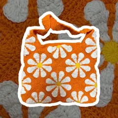 ハンドメイド　ポシェット　手芸　グラニースクエア　デイジー　フラワー　　バッグ　裏地付き　裏地　韓国　かぎ編み　編み物