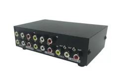 【数量限定】CERRXIAN 4ポート4入力1出力ビデオオーディオAVスイッチセレクタスプリッタボックス
