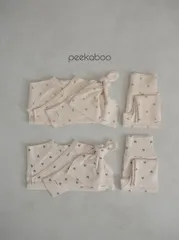 peekaboo【即納・送料無料】ダルコンニューボーンセット dal.comg newborn set　ハート柄　カバーオール　ベビー ロンパース ボンネット ビーニー new born set　韓国　出産祝い