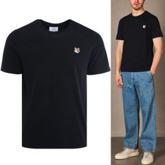 2 MAISON KITSUNE メゾンキツネ LM00104KJ0008 P199 ブラック Tシャツ カットソー 半袖