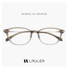 【新品】 日本製 鯖江 メガネ la4055 khh laulea 眼鏡 レディース メンズ ユニセックス モデル チタン ラウレア ウェリントン 型 フレーム MADE IN JAPAN クリアブラウングレー ブルーグレー ハーフ カラー ダミーレンズ発送