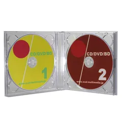 CDケース 日本製17mm厚2枚収納DUOケース クリア 3個 CD/DVD/ブルーレイケースとしても使えるジュエルケース 0