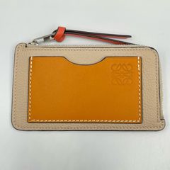 ロエベ LOEWE コインケース コインカードホルダー レザー ベージュ系 レディース