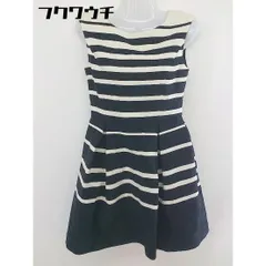 ◇ GRACE CONTINENTAL ボーダー ノースリーブ ミニ ワンピース サイズ34 ネイビー オフホワイト レディース  【中古】 【1202110005503】のサムネイル