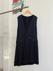 DES PRES ネイビー ストライプ ワンピース ( Made in Japan )