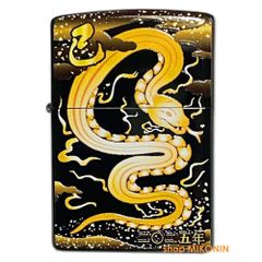 ZIPPO 2025年 令和7年 干支「巳」黒チタン 蛇 和柄 ジッポー オイルライター 2TIBK-SNAKE
