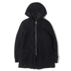 【美品】BLACK COMME des GARCONS ブラック コムデギャルソン ジャケット ブラック 黒 サイズ:L | ポリエステルツイル フード付き フルジップ コート | アウター ブルゾン コート 上着【メンズ】【中古】のサムネイル