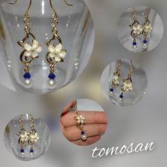 花猫ちゃんピアス(イヤリングに変更可)