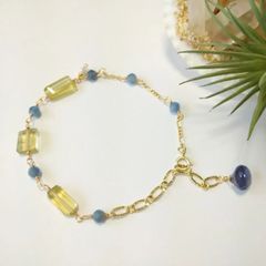 14kgf　レモンクォーツ　ブレスレット
