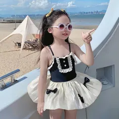 女の子 ワンピース 水着 ビキニ キッズ 帽子付き チュール リボン フリル 温泉 子ども 子ども用 スクール水着 キッズ水着 ガールズ ベビー