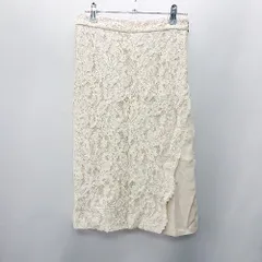 ◇ ⊂ GALLARDAGALANTE NAVY ひざ丈 タイト スカート サイズ1 アイボリー系 レディース E  【1409240000549】