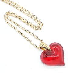 LALIQUE ラリック ネックレス アムールボークー ハート レッド