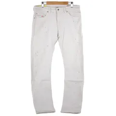 【DIESEL】ディーゼル THOMMER 0681Z ストレッチ スキニーパンツ ペイント加工 ホワイト W31 メンズ 【中古品】 USED-AB 【9356】