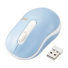 【新品・7営業日以内発送】エレコム ELECOM M-DY10DRSKBUL ワイヤレスマウス 無線 抗菌 光学式 3ボタン 静音 Sサイズ ライトブルー MDY10DRSKBUL【沖縄離島販売不可】