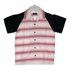 Good Rockin　50s オープンカラーシャツ 絣柄　ロカビリー ピンク黒 Good Rockin 50s オープンカラーシャツ 絣柄 ロカビリー ピンク