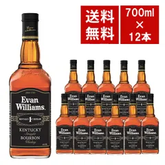 【送料無料 12本セット 正規品】エヴァン ウィリアムス ブラックラベル 700ml×12本 ケース[12本入り] ケンタッキー ストレート バーボン