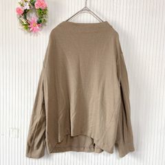 4958 ー大特価ー ウール100%★ 【イネド】 INED レディース トップス ニット セーター (7号) ドルマンスリーブ ゆったり ボトルネック ブラウン  長袖
