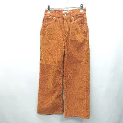 ◇ Levi's リーバイス コーデュロイ クロップドワイドパンツ サイズW25 L25 テラコッタブラウン レディース E  【1404240028791】