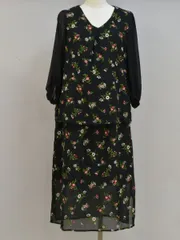 エフデ ef-de 花刺繍 セットアップ シャツ/ブラウス&スカート 9サイズ ブラック レディース F-M10564のサムネイル