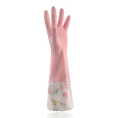 ☆ Bタイプ×ピンク ☆ Sサイズ ☆ ゴム手袋 ロング ykpvcgl ゴム手袋 ロング 作業用 ロンググローブ ロングスリーブ 丈が長い 食器洗い 掃除 やわらか インナー クリーニング そうじ トイレ 風呂 浴室 キッチン かわいい おしゃれのサムネイル