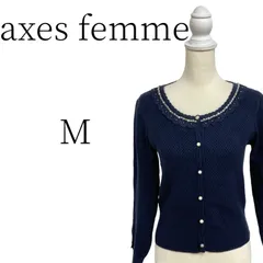 axes femme アクシーズファム 紺 カーディガン・ボレロ・アンサンブル カジュアル Ｍ HMRKJK04-45