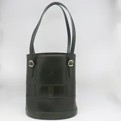  美品 キタムラ モスグリーン バケット ハンドバッグ 2000000 NSK