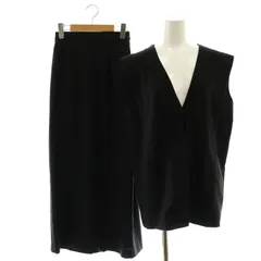 ケイビーエフ KBF アーバンリサーチ セパレートベストワンピース ロング丈 マキシ丈 ノースリーブ Vネック F 黒 ブラック /YQ ■OS