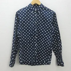 G■ユナイテッドアローズ/UNITED ARROWS B＆Y 長袖BDシャツ/ドット柄【M】紺/men's/122【中古】■