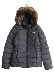 【お得なクーポン配布中!】 US企画 ノースフェイス ゴッサム ダウン ジャケット レディース S 古着 550フィル フェイク ファー付き フード パーカー フルジップ グレー