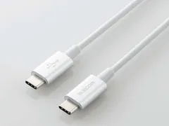 【新品・2営業日で発送】ELECOM エレコム スマホ・タブレット用USBケーブル　USB（C-C）　準高耐久　Power　Delivery対応　認証品　1.0m　シルバー MPA-CCPS10PNSV 1本
