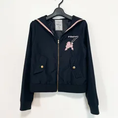 Ank Rouge アンクルージュ セーラー襟 ブルゾンジャケット プードル刺繍 レースアップ 黒 レディース M 長袖 地雷系 量産型 サブカルのサムネイル