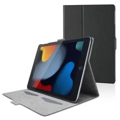 ブラック_フリーアングル(スリープ対応)_単品 エレコム iPad 10.2 第9/8/7世代 (2021/2020/2019年) ケース オートスリープ対応 フリーアングル ソフトレザー ブラック TB-A19RWVFUBK