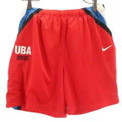 NIKE ナイキ UNDERCOVER アンダーカバー コラボ 総柄 メッシュ ショートパンツ L 赤系 メンズ 古着