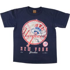 古着 90年代 NUTMEG MLB NEW YORK YANKEES ニューヨークヤンキース ロゴTシャツ USA製 メンズM相当 ヴィンテージ/eaa429286