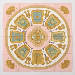 【最終値下げ】エルメス　HERMES カレ90 ピンク　サーベル飾り袋　スカーフ　シルク
