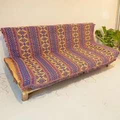 【人気商品】テール コットン 素材 130cm×180cm ベッド ソファー マルチ ラ カバー テーブル クロス フリンジ 付き ラグ モデルノ カーペット マット インテリア ML-CMC オフィス ロング（インディー）