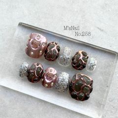ネイルチップ チップ ピンク 黒 韓国 キラキラ うるうる