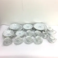 未使用品 ノリタケ CAROLYN キャロリン 高級洋食器 ティーポット 花柄 陶器 42点セット